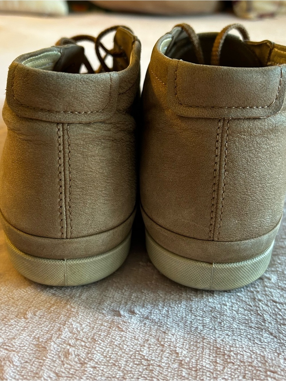 Ecco tan low cut tie leather ankle boots size 40, 9-9.5 casual comfort - Picture 6 of 9